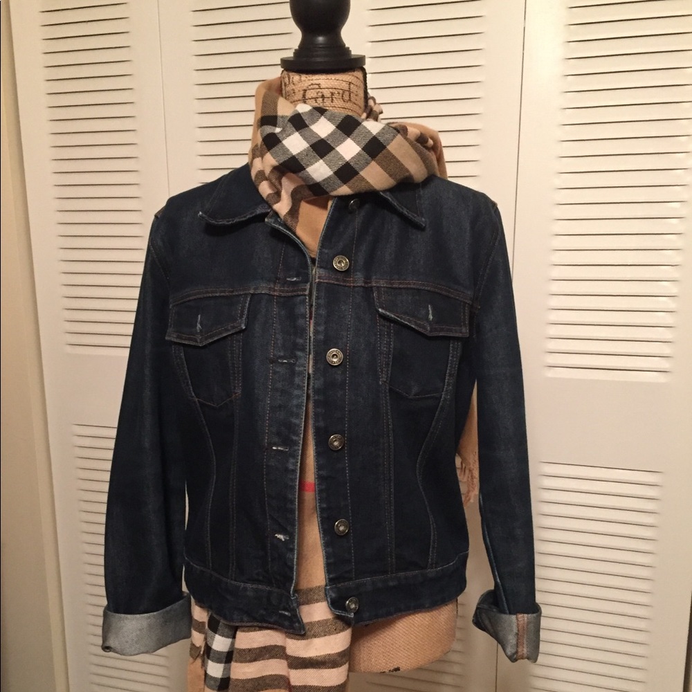 Gap Ladies Dark Wash Trucker Denim Jacket L
